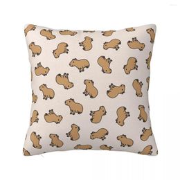 Pillow Cute Capybara Animal Pillowcases Polyester Seat Cartoon Case Cool Decorative Pillowcase 45