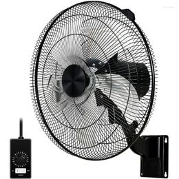 Decorative Figurines HealSmart 18 Inch Household Commercial Wall Mount Fan 90 Degree Horizontal Oscillation 5 Speed Settings Black 1-Pack