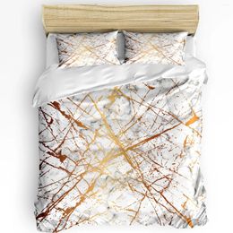 Bedding Sets Marble Crack White Set 3pcs Boys Girls Duvet Cover Pillowcase Kids Adult Quilt Double Bed Home Textile