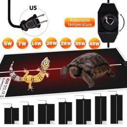 Products 110V 5W45W US Plug Terrarium Reptiles Heat Mat Adjustable Temperature Controller Heating Warm Pads for Pet Supplies Accessories