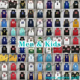 Men kids Basketball Jerseys 1 Victor Wembanyama 12 Ja Morant Haliburton Fox Antetokounmpo Haliburton Edwards Durant Doncic Irving Booker Curry Thompson Green