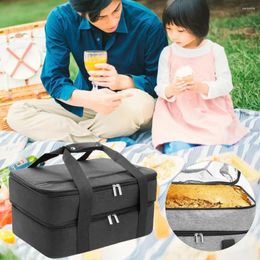 Storage Bags Lunch Bag Zipper Closure Expandable Insulated Bento Thermal Tote For Office School Picnic