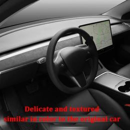 Alcantara Suede Dashboard Panel Protector Cover For Tesla Model Y 3 Door Trim Cover interior Accessories Dash Decor Sticker Wrap