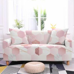 Chair Covers American Pink Irregular Printed Sofa Cover Elastic Dustproof And Wrinkle Resistant Universal For Multi-person Sofas