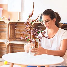 さくらの花の花束の建物大人のための人工花の桜の植物家の装飾贈り