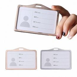 exhibiti Tag Metal Vertical Aluminium Alloy Name Card ID Busin Case Work Card Holders W3s3#