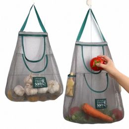 mesh Reusable Large Capacity Shop Bags Handbags Breathable Dustproof Hanging Kitchen Storage Bags Fruit Vegetable Organiser e4HN#