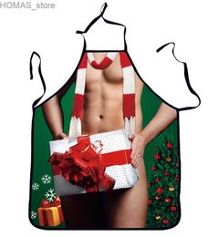 Aprons 3D Funny Apron Muscle man with Gift Apron Women Aprons Dinner Party Cooking Apron Adult Cozinha Tablier Cuisine Pinafore WQ302 Y240401SBQV