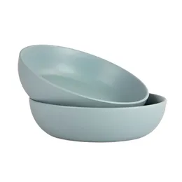 Bowls Matte 9"/48oz Serving Bowl Set Of 2 Mineral Blue Mixing Ramen Soup