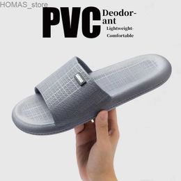 home shoes 2024 New Grid Slippers for Men and Women Summer Home Indoor Bathroom Anti slip Soft Sole Slippers for outdoors Travel Slippers Y240401