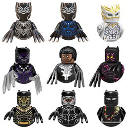 Black Panther Superhero Mini Building Block Toy Anime Figures DIY Bricks Figure Accessories Assemble Kids Toys Christmas Gifts