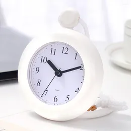 Wall Clocks Waterproof Lanyard Clock Ornament Bathroom Hanging Modern Suction Small Loop Plastic Decorative For Living Shower