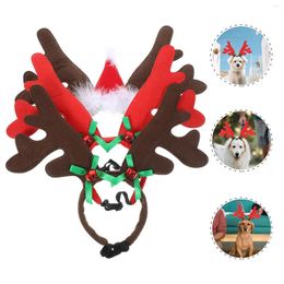 Dog Apparel 3 Pcs Antlers Elk Headband Accessories For Cat Christmas Cap Velvet Party Hat Hairbands