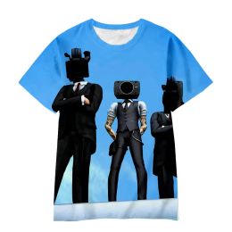 Game Skibidi Toilet Tshirt Kids Short-sleeved 3D Colorful Print Speakerman T-shirt Baby Boys Summer Streetwear Girls Casual Tops
