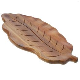 Plates Tray Dessert Plate Wood Decorative Wooden Leaves Fruit Planks Serving Decorate Board