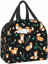 fox Lunch Bag For Women Men Insulated Lunch Box Wable Lunch Ctainer Cooler Tote Bag Reusable Box Box For Office Work 11r2#