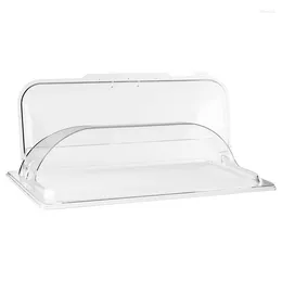 Baking Tools Rectangular Bread Showcase Dome Flip Cover Kitchen Vegetable Dust Drop