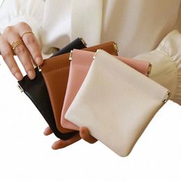 pu Leather Simple Mini Lipstick Makeup Storage Bag Women Square Small Cosmetic Pouch Portable Make Up Key Organizer Bags h2Tb#