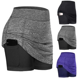 Designer Shorts Are Selling Well Womens Casual Pocket Stretch Running Yoga Tennis Skirt Qfhu