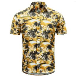 Men's Casual Shirts 2024 Hawaiian Stylish Shirt Ment's Floral Printed 3d Short Sleeve Male Clothing Plus Size Harajuku Tops