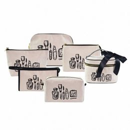 200pcs Customised Logo Cosmetic Makeup Cott Bags with Zipper 02m2#