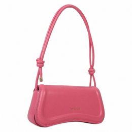 women Fi Shoulder Bag PU Satchel Bags Simple Crossbody Bag Solid Color Soft Lightweight for Travel Vacati Daily O1Cn#