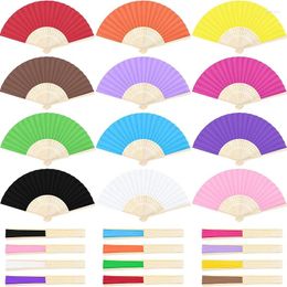 Decorative Figurines 10/20/30pcs Colourful Foldable Paper Fan Portable Chinese Bamboo Kids Painting Wedding Birthday Party Decoration Gift
