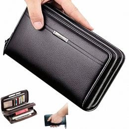mens Wallet Lg Purse Leather Clutch Large Busin Handbag Phe Card Holder Case Gift for Men Father S Husband Boyfriend T5g2#
