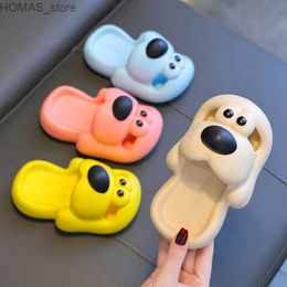 home shoes Cartoon puppy Childrens Slippers Baby Indoor Flip-Flops Boys and Girls Cute Bathroom Non-slip Sense of Cloud Sandals Y240401