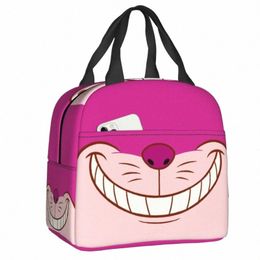 cheshire Cat Insulated Lunch Box for Women Portable Thermal Cooler Lunch Bag Work Picnic Food Ctainer Tote Bags N0aT#