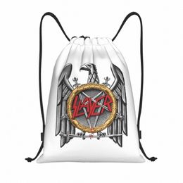 custom Slayers Sier Eagle Drawstring Bag Men Women Lightweight Heavy Metal Rock Sports Gym Storage Backpack e8gw#