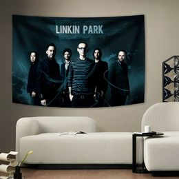 Linkin Parks Music Posters Tapestry Banner Flag Rock Rap Polyester Room Hanging Decor