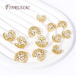 18K Gold Plated 12/16MM Large Beads Caps Filigree Bead Cap High Quality Jewellery Beads Cap DIY Handmade Jewellery Accessories