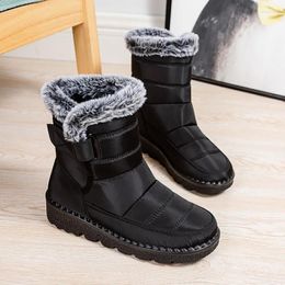 Boots Winter Waterproof Women's 2024 Wool Collar High Tube Insulation Womens Cotton Shoes Casual Snow Botas Female Zapatos