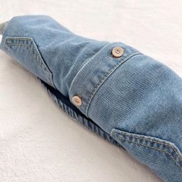 Erkeklerin Uzun Kollu Gömlek 18m-8y Çocuk İlkbahar ve Sonbahar İnce Ceket Bebek Denim Gömlek