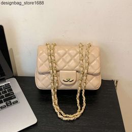 Handbag Designer Factory Promotion Chain Bag Small Fragrant Style Shoulder Sheepskin Square Diamond Grid Storage