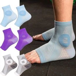 Men's Socks Purple Colour Neuropathy Blue Nylon Soothe Relief Compression Sweat Absorption Breathable Comprex Ankle Sleeves