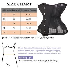 Women'S Corset Hourglass Waist Trainer Corset Modelling Bustier Underbust Mesh Corselet Slimming Shapewear Sexy Gothic Girdle