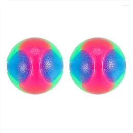 Dog Collars Light Up Balls Flashing Elastic Ball Glow In The Dark Interactive Pet Toys For Puppy Cats Dogs 2 Inch (2x Balls)