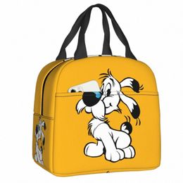 anime Asterix And Obelix Dogmatix Lunch Box Women Warm Cooler Insulated Lunch Bag for Kids School Children Food Picnic Tote Bags M7Tn#