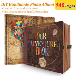 Our Adventure Book 146 Page DIY Handmade Photo Album Scrapbook Retro Kraft Album Anniversary Wedding Memory Mother's Day Gift