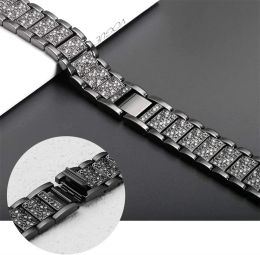 Diamond strap for Samsung Galaxy Watch 6/4/Classic/5/pro/Active 2 40mm 44mm Metal 20mm 22mm link Bracelet huawei gt 2-3-pro band