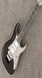 10th Anniversary Steve Vai Jem 7V Black Electric Guitar Aluminum Pickguard Ebony Fingerboard Real Abalone Body Binding Vine Inl8071233