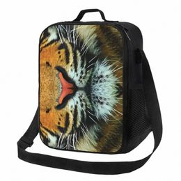 tiger Exotic Animal Insulated Lunch Bag for Women Cat Lover Cooler Thermal Lunch Tote Beach Cam Travel G2Yb#