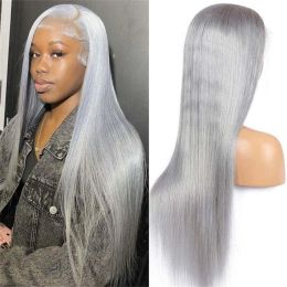Grey Wig Colored Human Hair Wigs 13x4 13x6 Transparent 613 Hd Lace Frontal Wig Brazilian Bone Straight Lace Front Wigs for Women