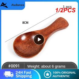 Coffee Scoops 1/2PCS Acacia Wooden Creative Milk Powder Spoon Bean Measure Kitchen Tool For Liquid Spice