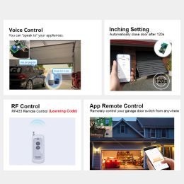 1CH 4CH Tuya Smart WIFI Garage Door Opener Smart Switch Garage Door Remote Control Open Voice Control Alexa Google Home