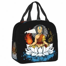 avatar Meditate Insulated Lunch Bag Reusable Last Airbender Warm Cooler Thermal Lunch Box for Women Work School Picnic Food Tote u4cP#