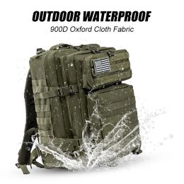 Bags 30L/50L Outdoor Tactical Backpack Men Military Bag Hunting Hiking Camping Pack 900D Oxford Waterproof Rucksack Gift Flag Patch