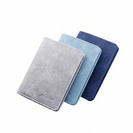 men/women Fi Wallet ID/credit Card Holder Wallet for Men Multi-Card BagHolder Two Fold Small Wallet Black/gray Coin Purse u5yc#